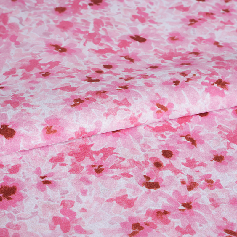 Tessuto con stampa floreale nebbiosa disordinata 75D/18T