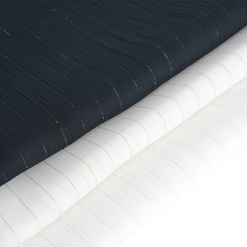 Crespo di chiffon di seta argento 75D