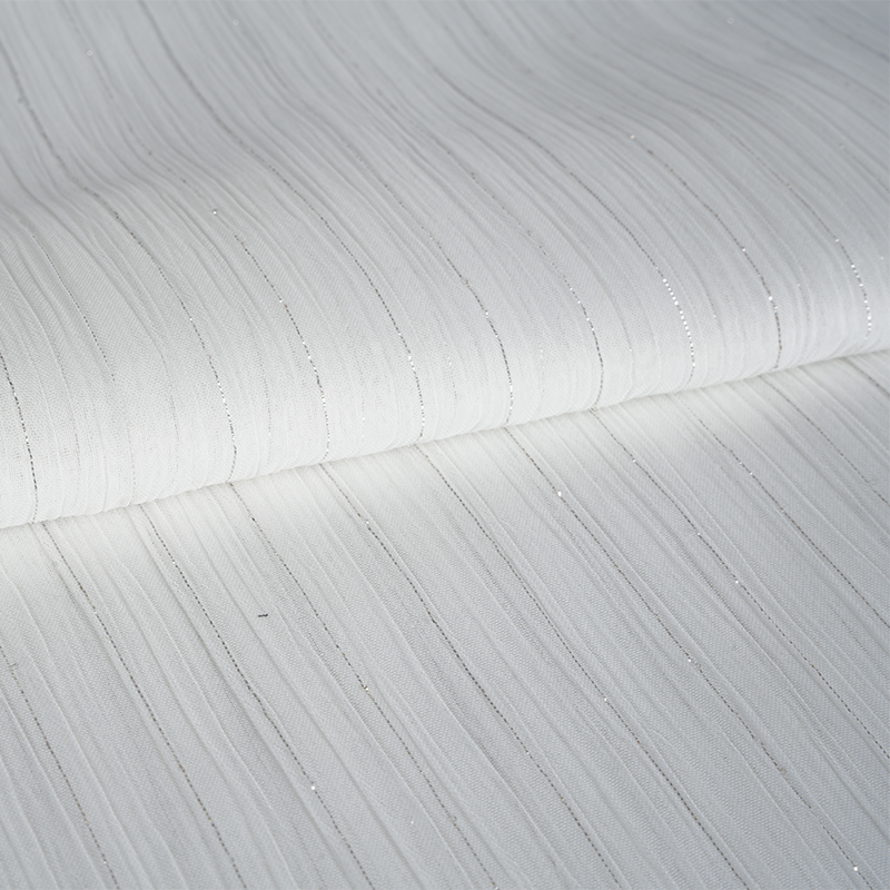 Crespo di chiffon di seta argento 75D