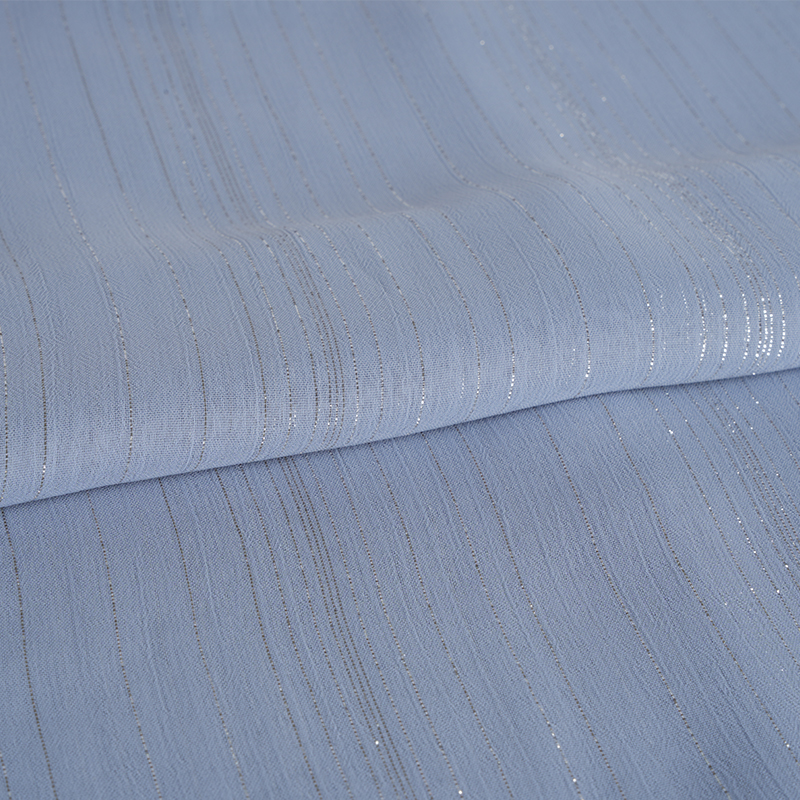 Crepe di chiffon di seta argento irregolare 75D