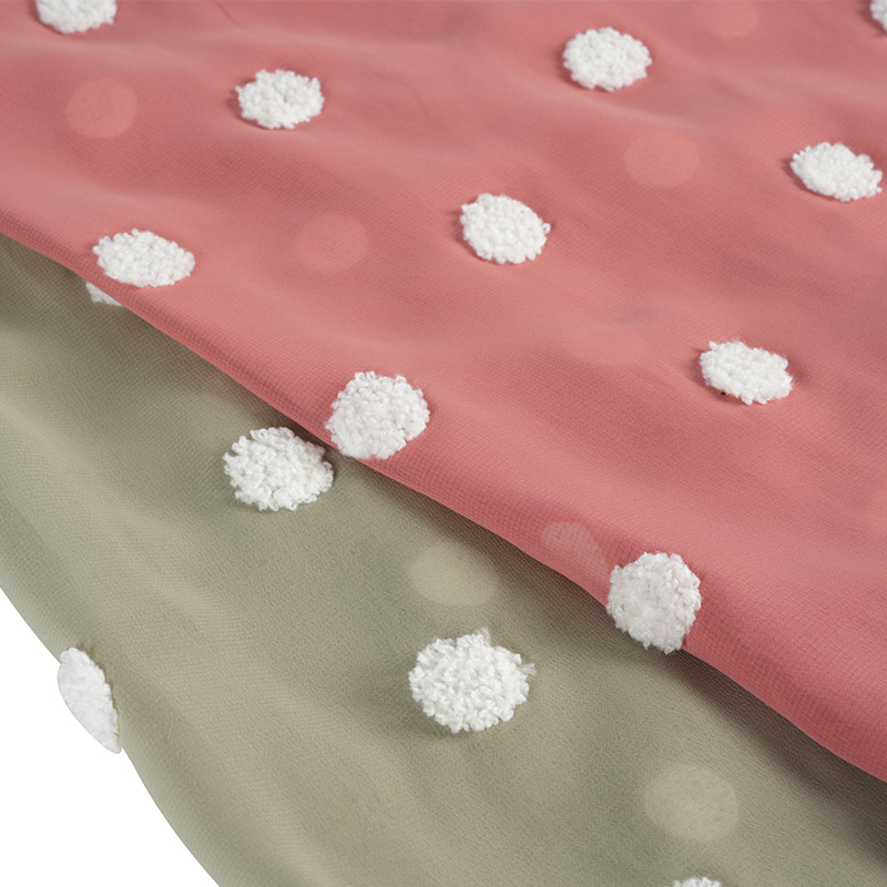 Chiffon piatto 75d/18t con tessuto ricamato per asciugamani