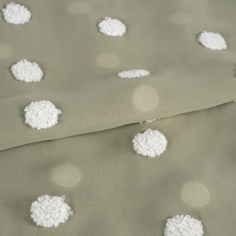 Chiffon piatto 75d/18t con tessuto ricamato per asciugamani