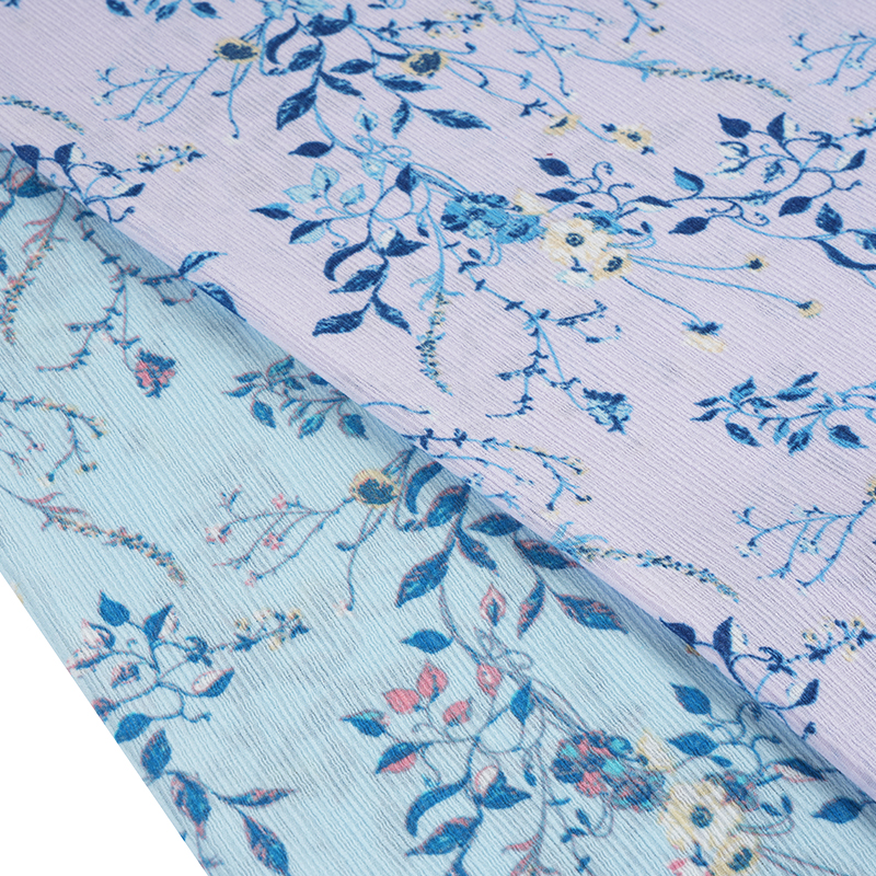 Tessuto con filigrana di fiori di ibisco increspato corteccia di seta composita 50 * 68