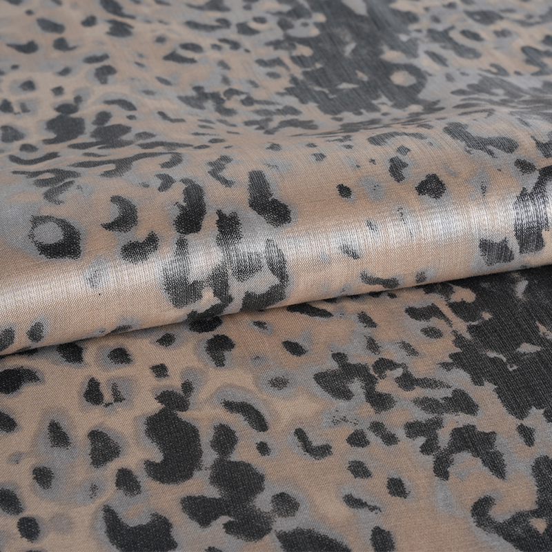 Tessuto con stampa leopardata piccola in cotone dorato addensato 20d * 21s