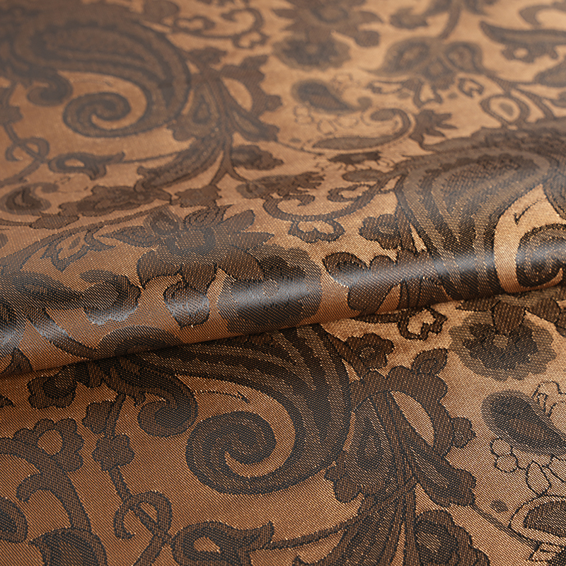 Jacquard di fiori di liuto smerlato in poliestere