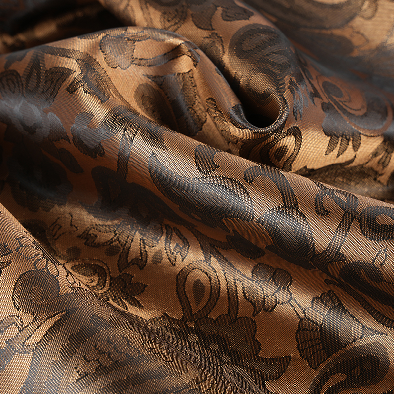 Jacquard di fiori di liuto smerlato in poliestere