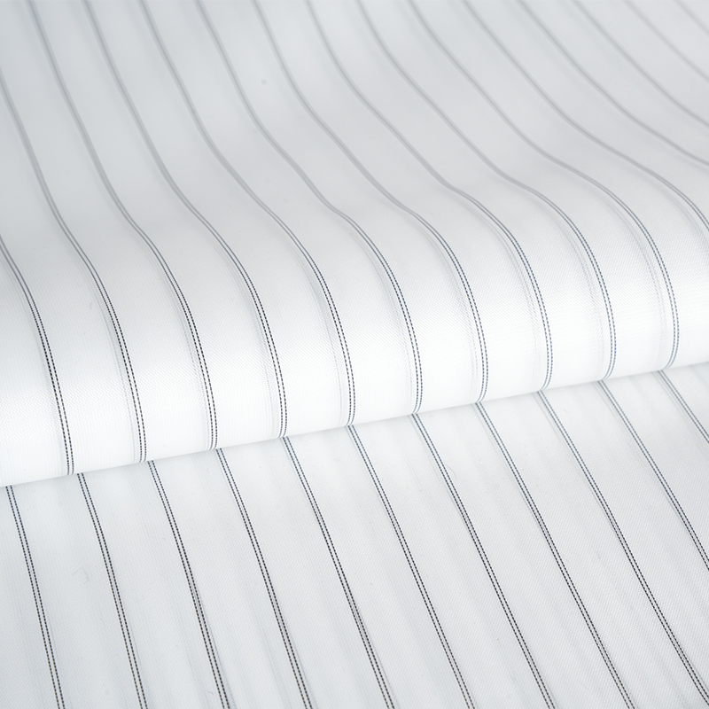 Tessuto per camiceria con fodera per maniche in poliestere a strisce classiche per indumenti
