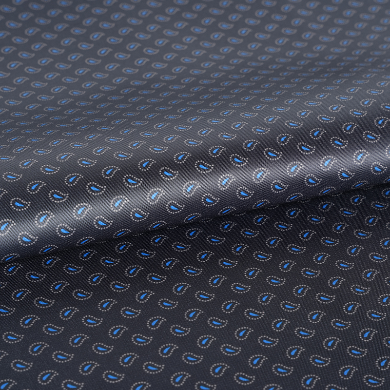 Tessuto con stampa di piccoli anacardi in seta Schmidt