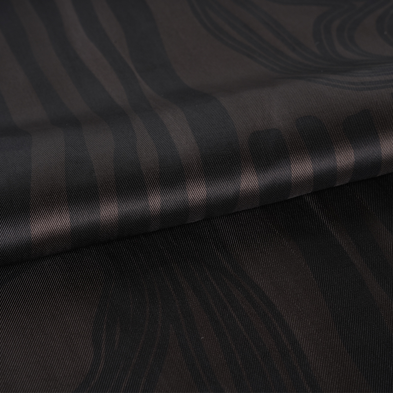 Tessuto con stampa a righe in twill di rayon 120D