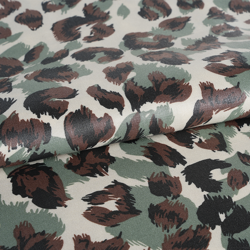 Tessuto per stampa leopardo a tre colori in cotone dorato addensato 20D * 21S